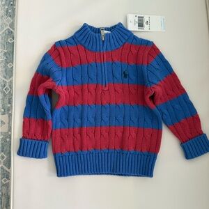 Ralph Lauren baby sweater half zip up 12M